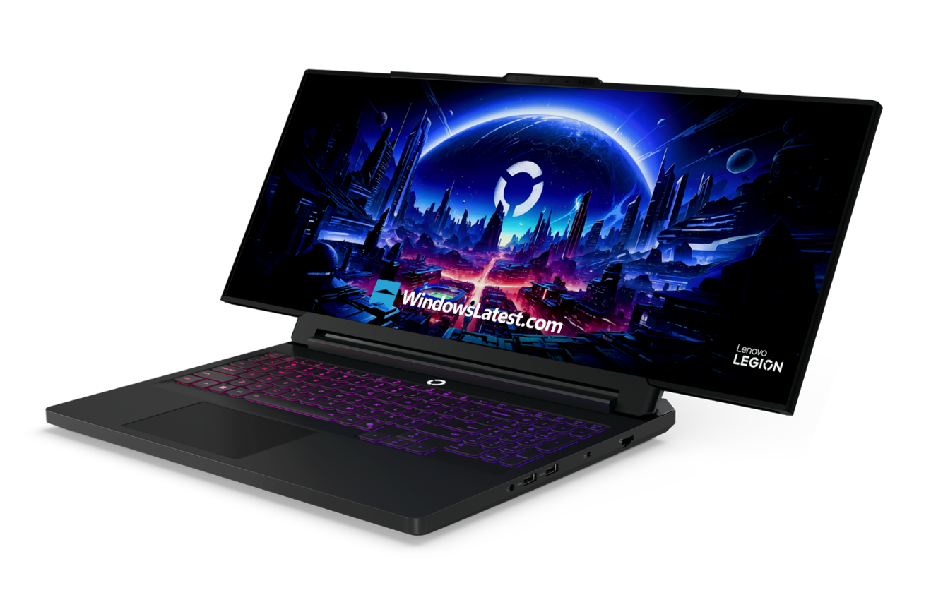 Side view of Lenovo Legion Pro Rollable with fully expanded 24" mode