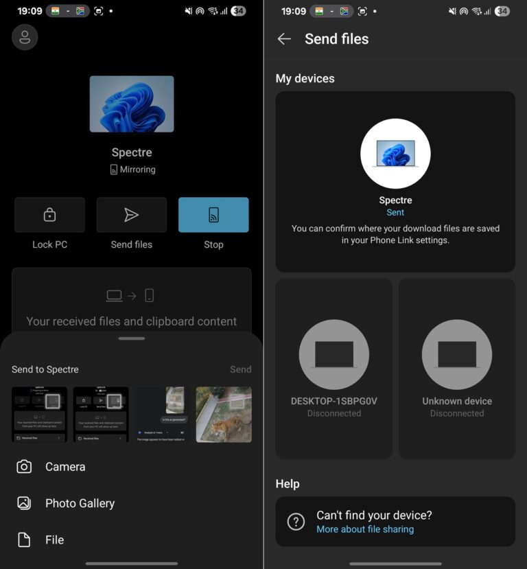 Screen Help Send Data You can now lock Windows 11 from Android remotely, send files to PC ...