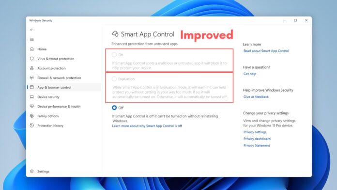 Smart App Control finally lets you turn it off without resetting the OS Smart App Control finally lets you turn it off without resetting the OS