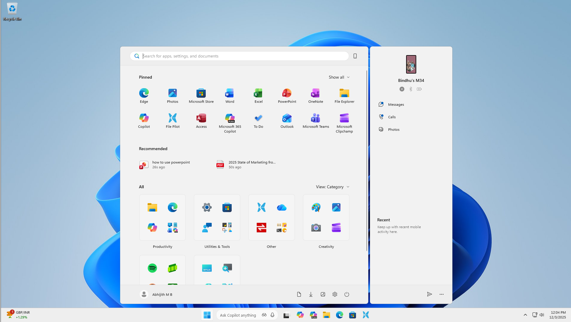 The Start menu taking too much space