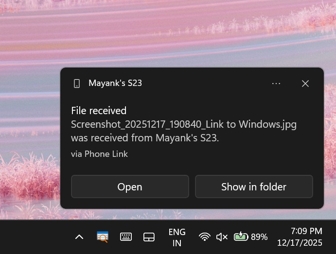 Transfer files to PC from Android