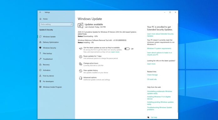 Windows 10 KB5071546 ESU released, direct download links for offline installer (.msi)