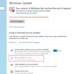 Windows 10 PCs can’t pause updates unless enrolled in the ESU program