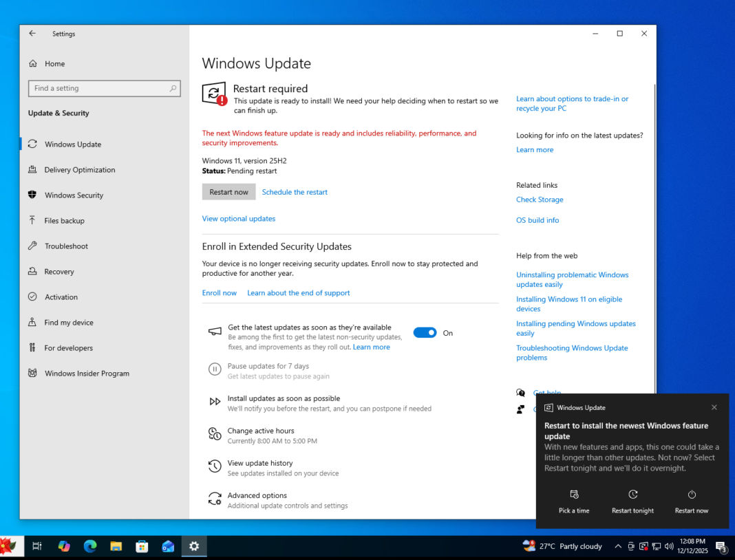 User Updates Non-ESU Windows 10 can’t pause updates anymore, including if Windows 11 ...