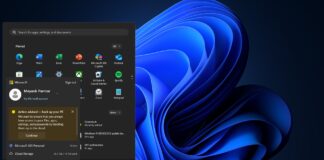 Windows 11 OneDrive alert in the Start menu