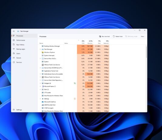 Windows 11 performance issues with Task Manager showing high load