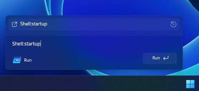 Windows Run modern design