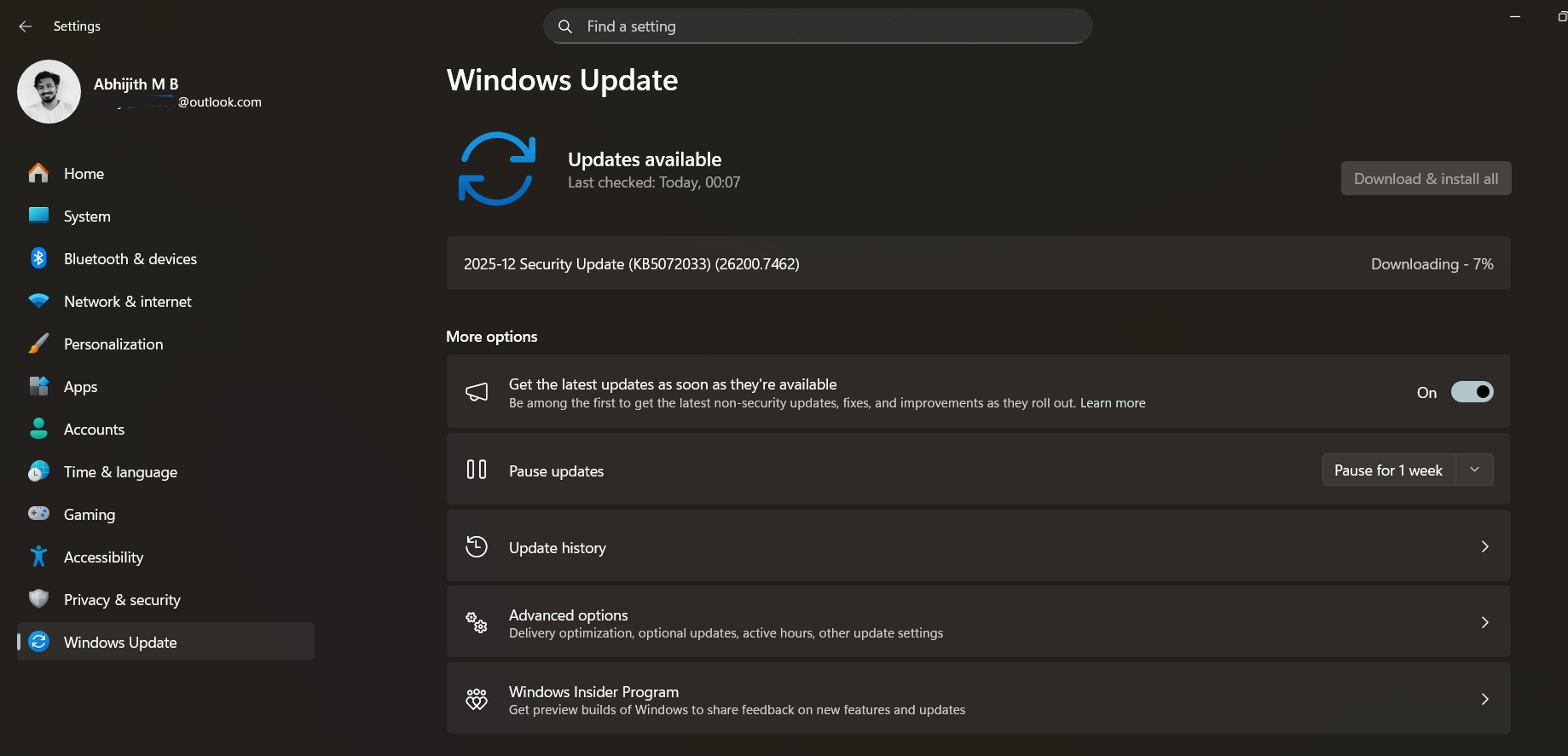 Windows 11 KB5072033 Update