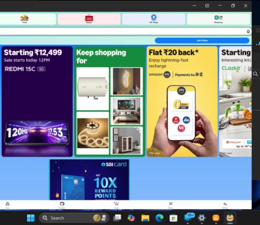 Microsoft is making Android apps streaming on Windows 11 more native with expanded mode amazon app in extended view mode phone link