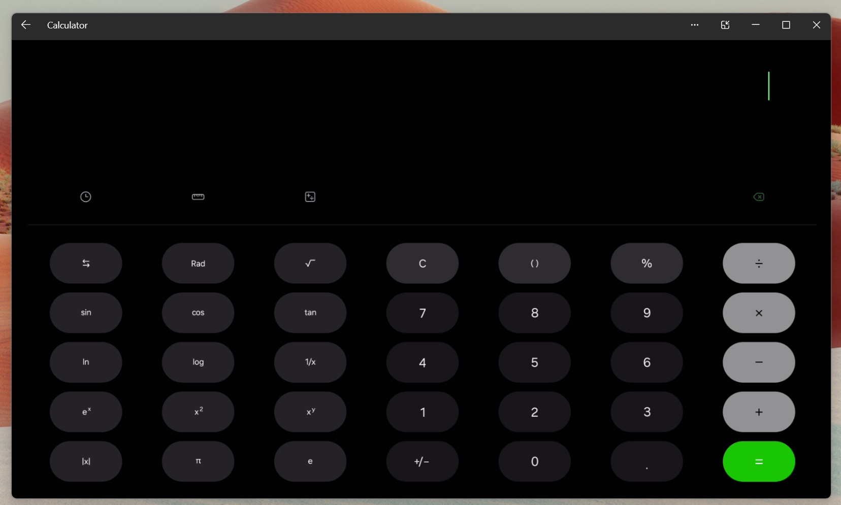 Android app running full screen on Windows 11