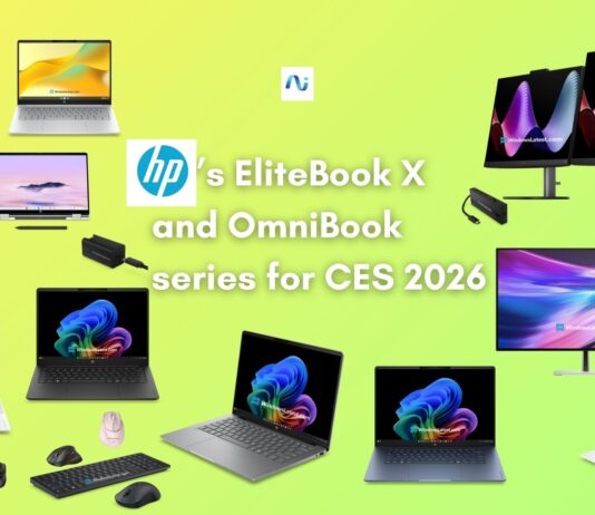 HP Elitebook X and OmniBook series for CES 2026 along with other devices