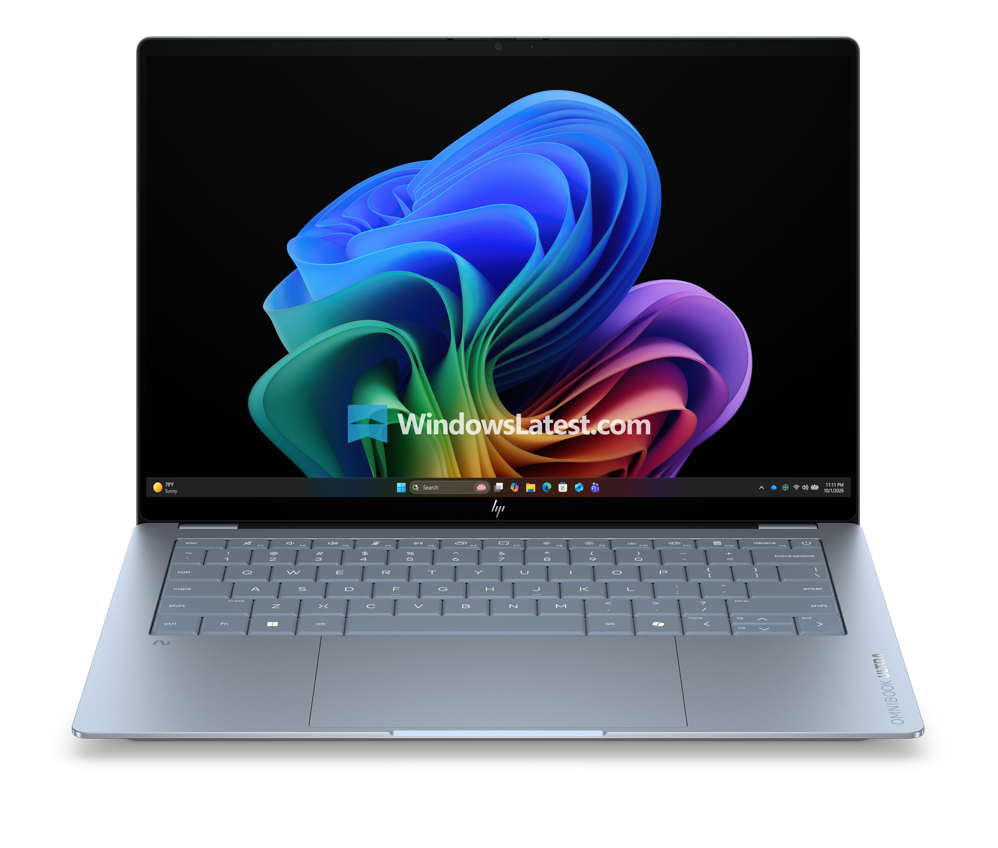 HP OmniBook Ultra 14 inch Laptop NGAI PC QC in StoneBlue for CES 2026