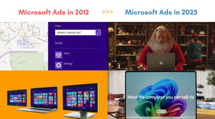 Microsoft Ads in 2012 vs Microsoft Ads in 2025