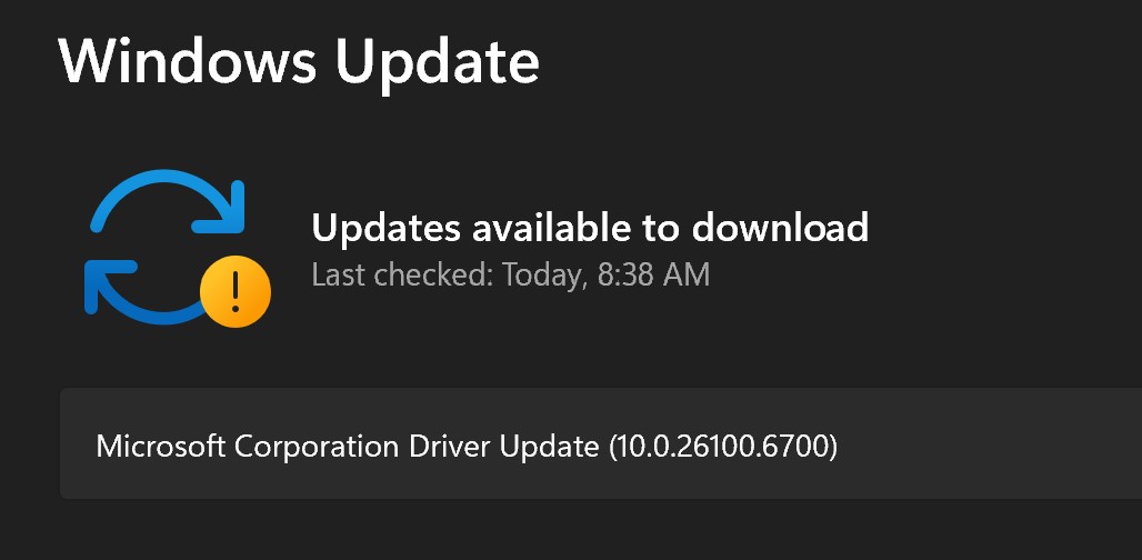 Microsoft Corporation Driver Update