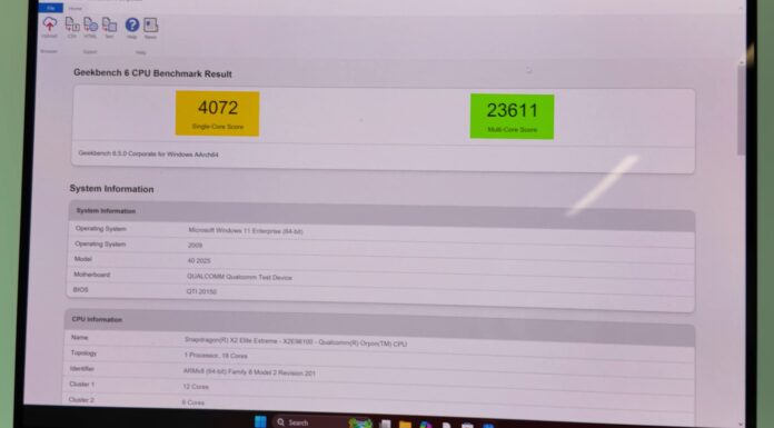 Windows 11 finally has a MacBook killer chip, Snapdragon X2 Elite Extreme just posted monster scores on Geekbench Snapdragon X2 Elite Extreme X2E96100 Geekbench benchmark