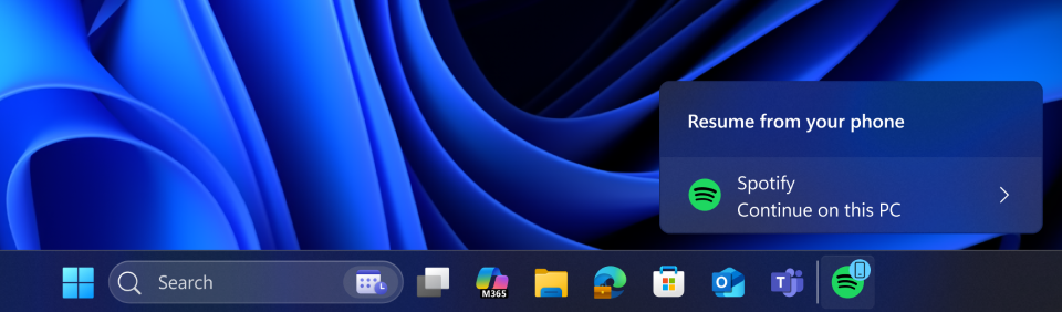 Spotify resume for Windows 11