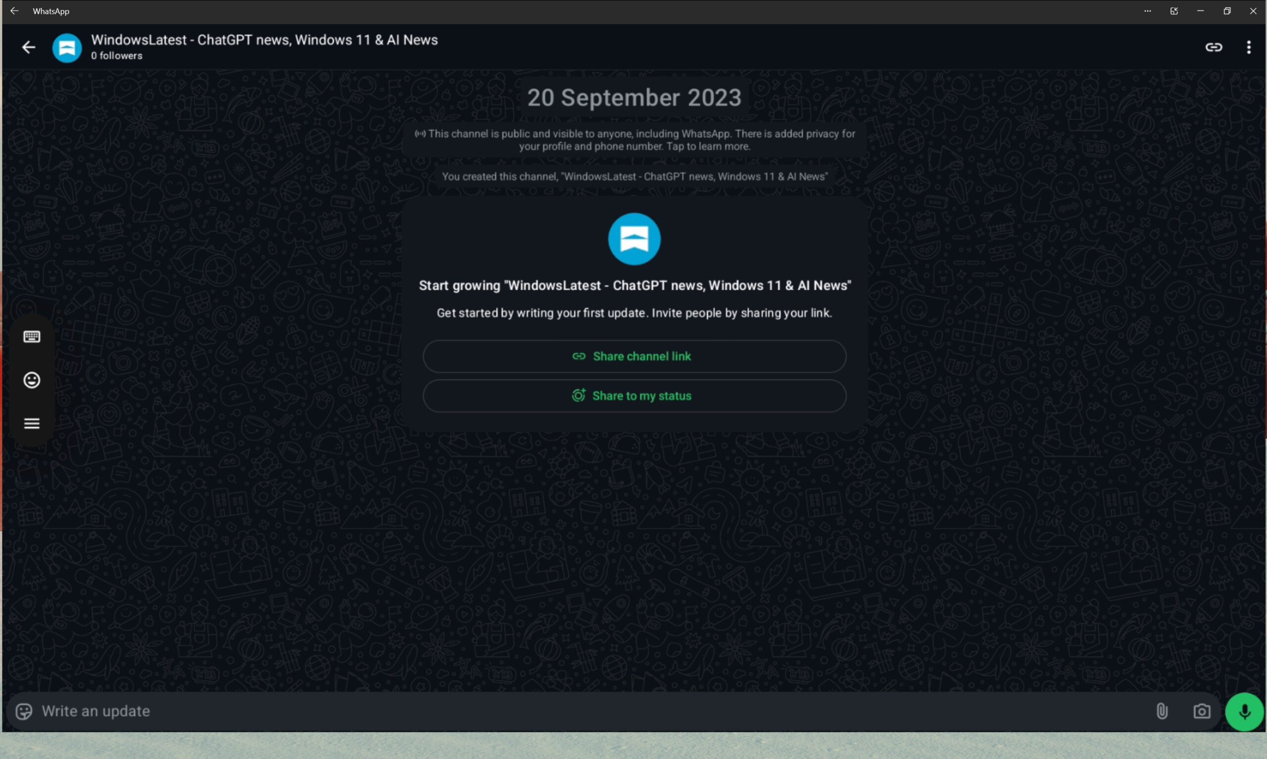 Whatsapp android app on desktop via Phone Link