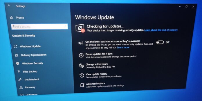 Windows 10 end of support