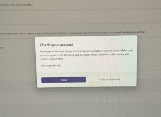Windows 11 0x803F8001 error