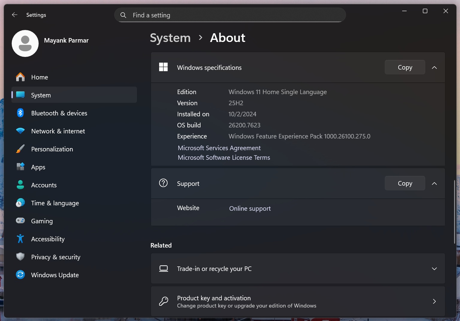 Windows 11 Build 26200.7623