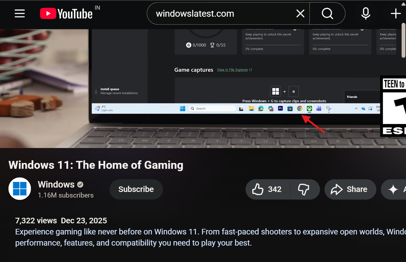 Windows 11 ad features Google Chrome
