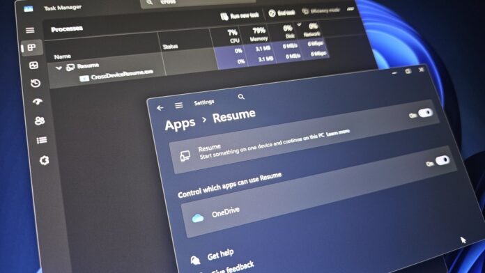 Windows 11 Resume Apple handoff feature