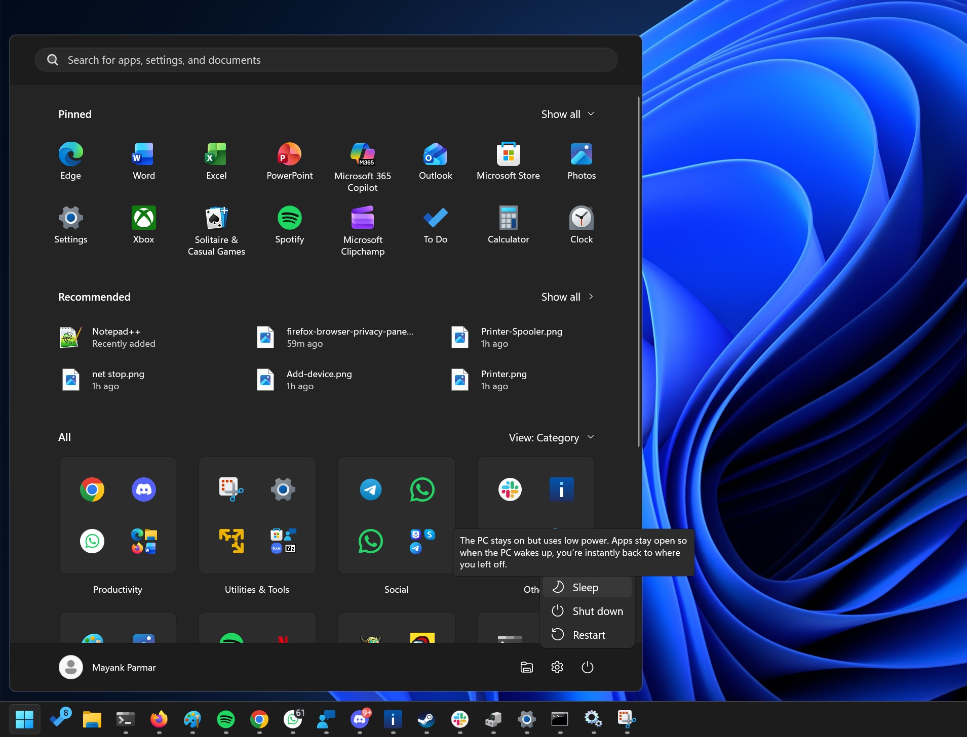 Windows 11 sleep mode