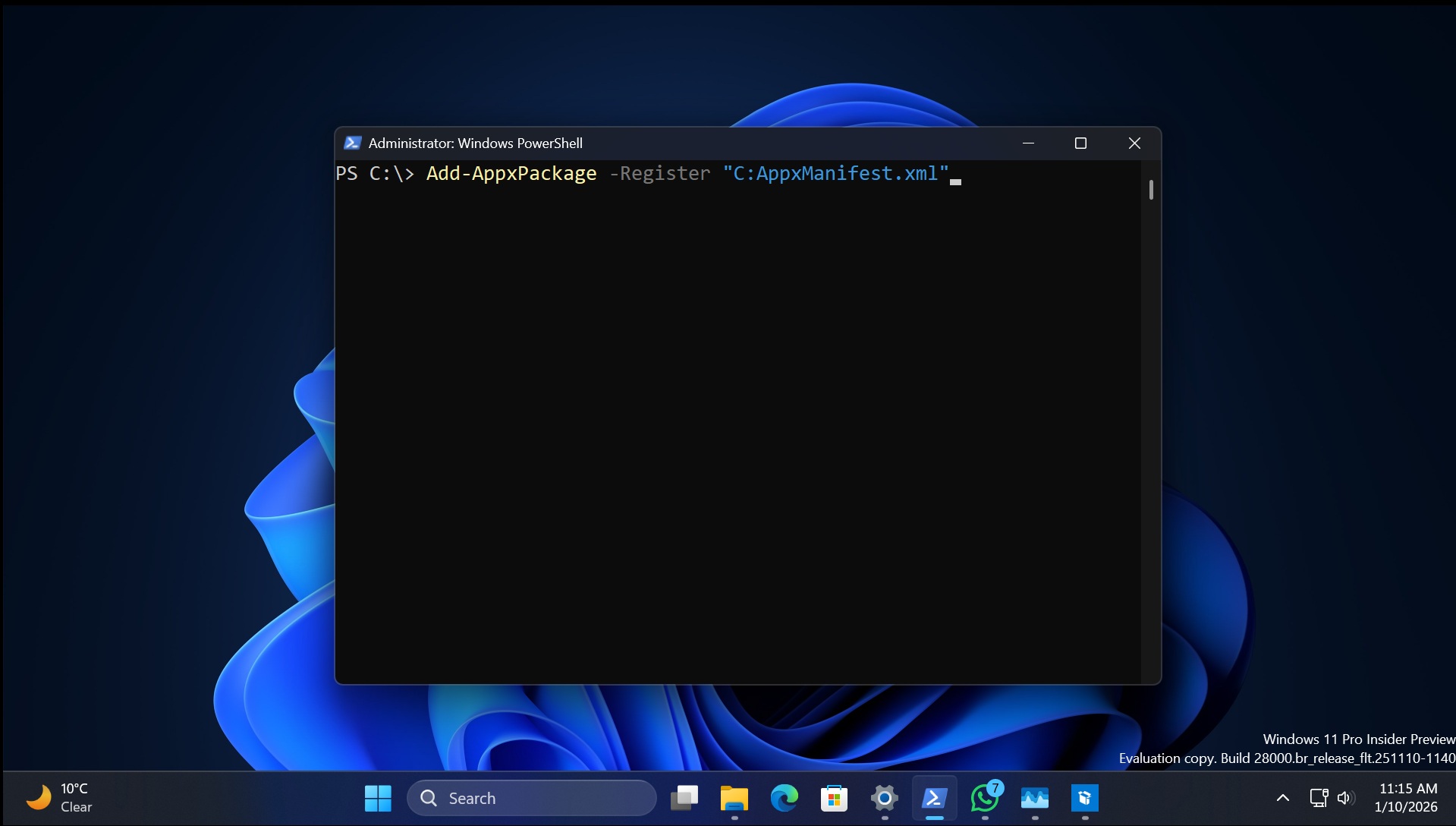 register modified whatsapp package