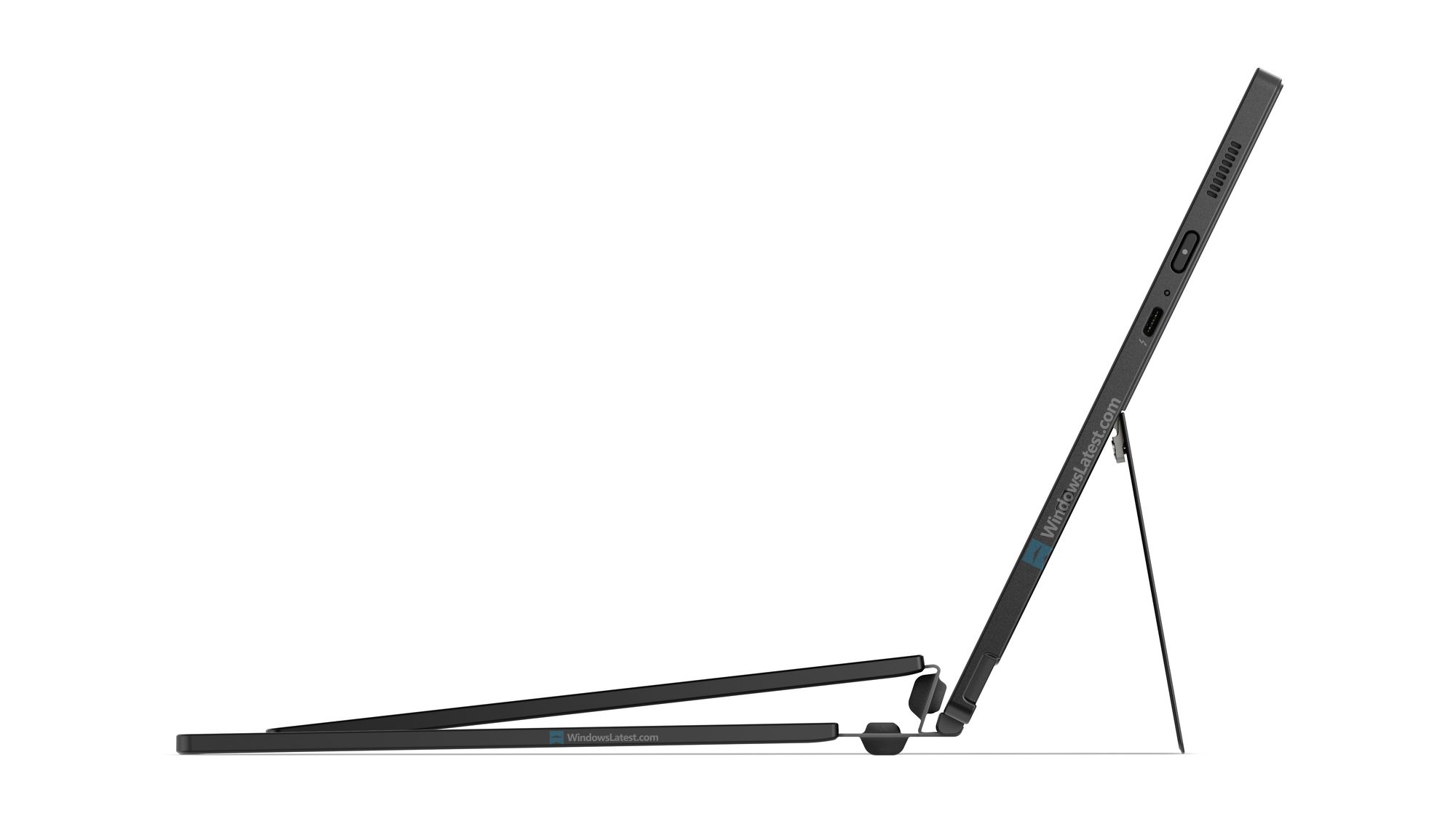 Perfil lateral negro Eclipse desmontable ThinkPad X13 con teclado