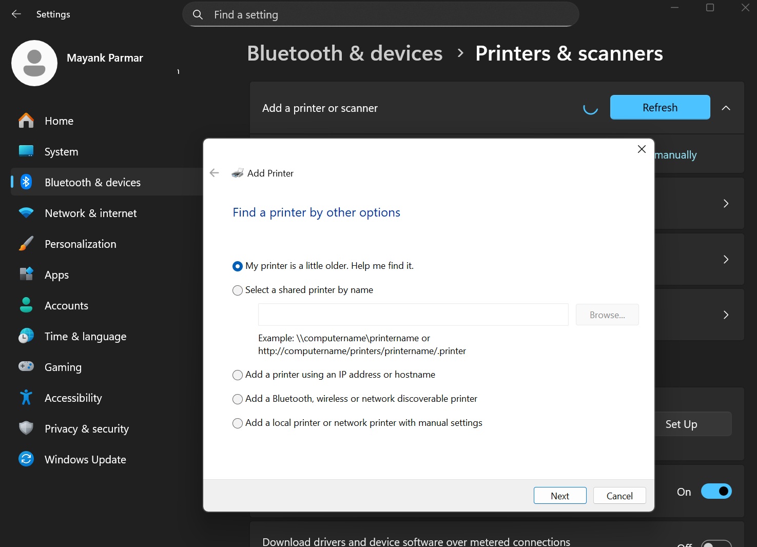 Add a printer to Windows 11