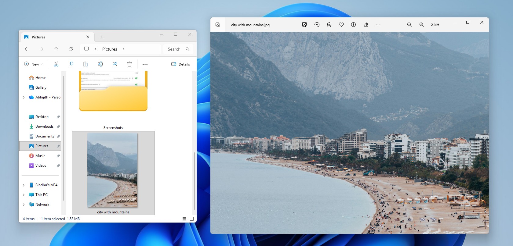 An image open with Photos Legacy and Copilot logo present