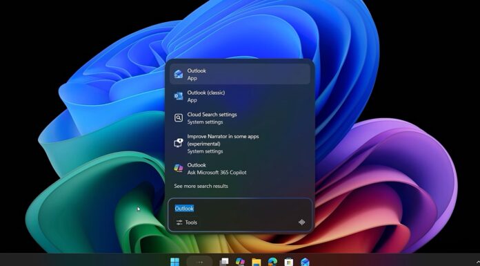 Ask Copilot on the taskbar demo 1