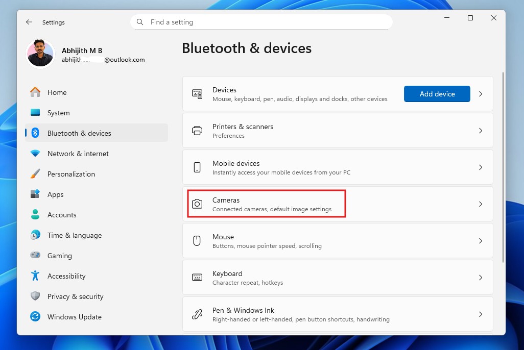 Cameras in Bluetooth & devices