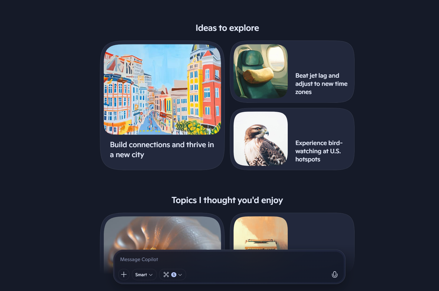 Copilot Discover page