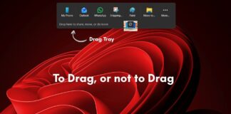 Drag Tray in Windows 11 annoys some desktop users as it gets in the way