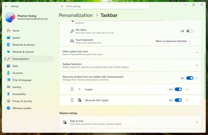 Taskbar Editor App Microsoft tests a Windows 11 taskbar feature that lets AI see your open ...