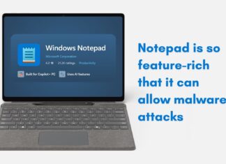 Notepad has a Remote Code Execution flaw that allows attackers to exploit Markdown links