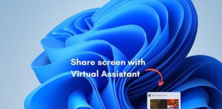 Share any window from taskbar with virtual assistant