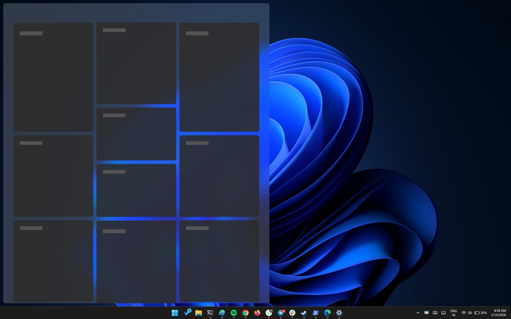 Windows 11 left side
