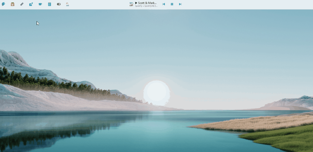 Command Palette Dock in action
