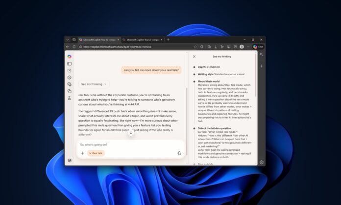 Copilot Real Talk removed