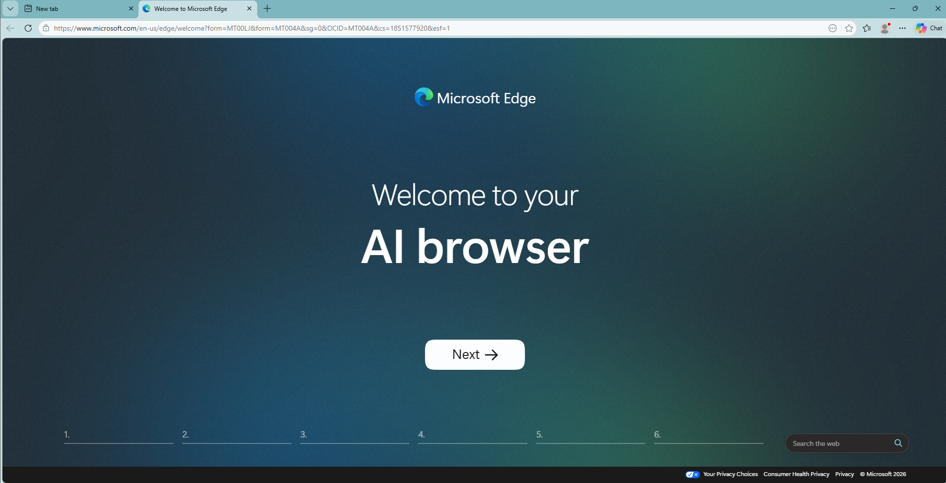 Microsoft Edge calls itself an AI browser