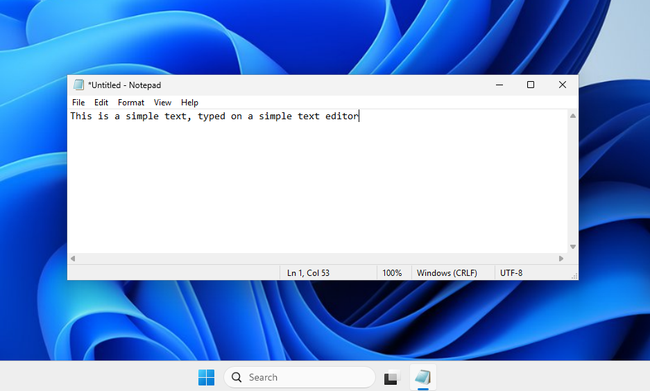Notepad in Windows 11 LTSC