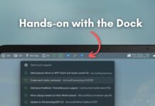 Testing the Command Palette Dock feature in PowerToys 0.98 update