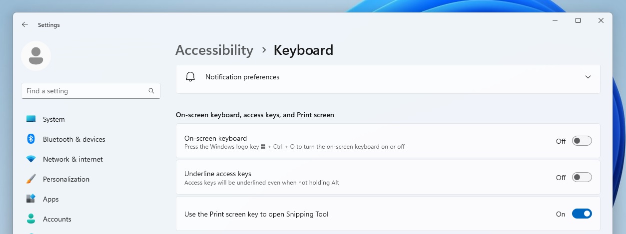 Utilice la tecla Imprimir pantalla para abrir la herramienta Recortes en Windows 11