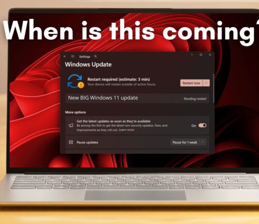 When is the new Windows 11 feature packed performance improvement update coming