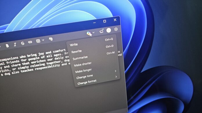 Windows 11 Copilot in Notepad app