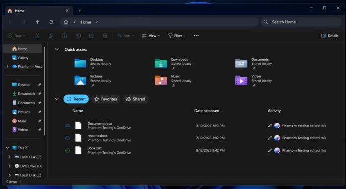 Windows 11 File Explorer rounded