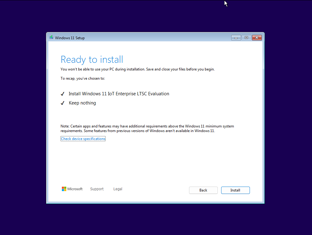 Windows 11 IoT Enterprise LTSC Evaluation Setup