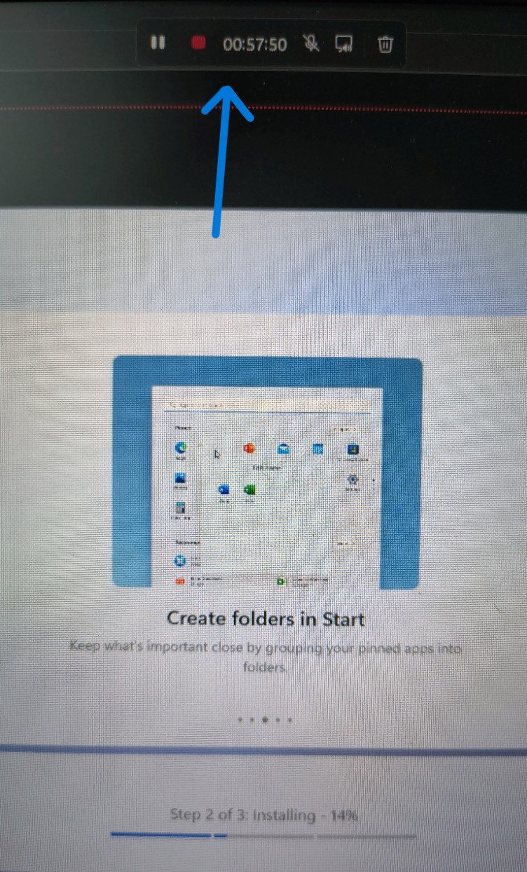 Windows 11 Setup taking more than an hour due to updates.